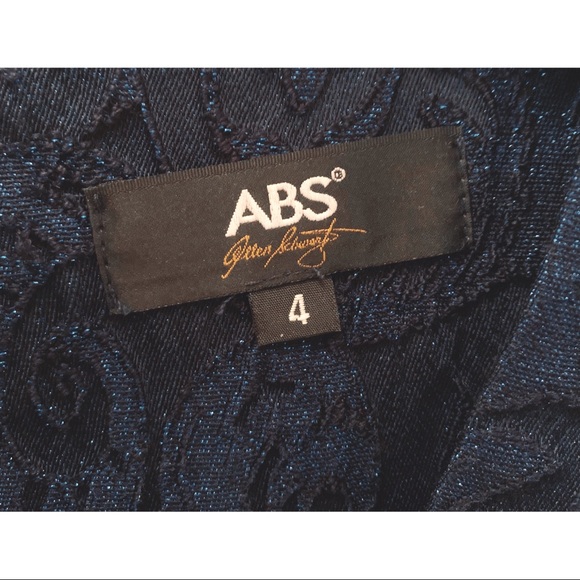 ABS Dress NWT Size 4 Cobalt Navy Blue Sleeveless - Picture 4 of 7